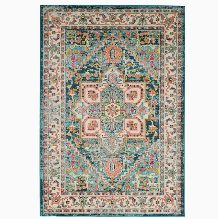 土耳其进口复古欧式地毯客厅茶几毯美式乡村风短毛易打理